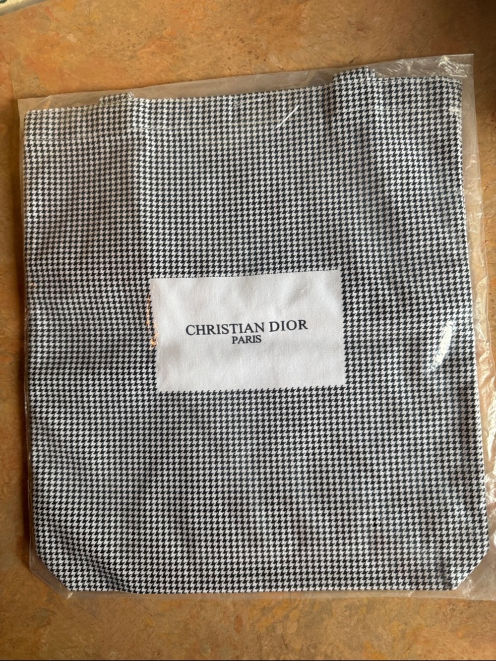 Christian Dior Houndstooth Tote